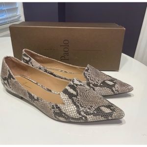 Linea Paolo Snakeskin Flats 11M